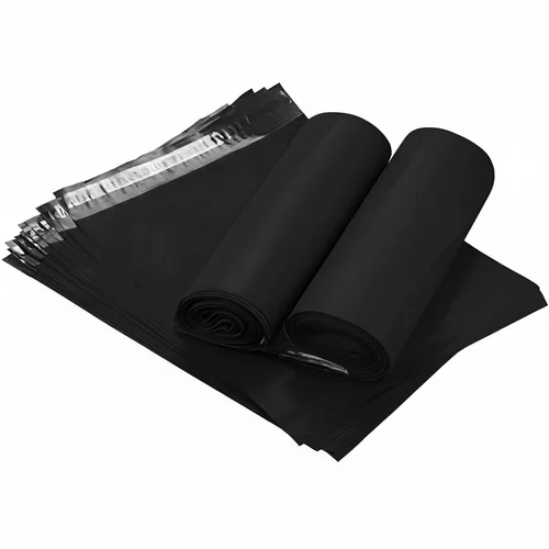Premium Plain Black Courier Flyer Bags | Tamper-Proof & Waterproof Shipping Envelopes